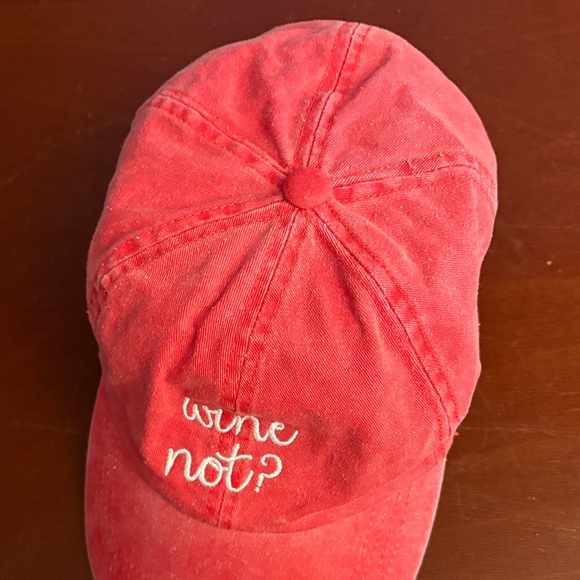 David and Young Hat Baseball Adjustable Wine Drinking Red 'Wine Not?' - Picture 5 of 9